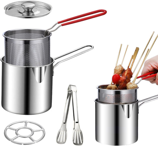 Stainless Fryer Pot with Strainer ( 1200ml )
